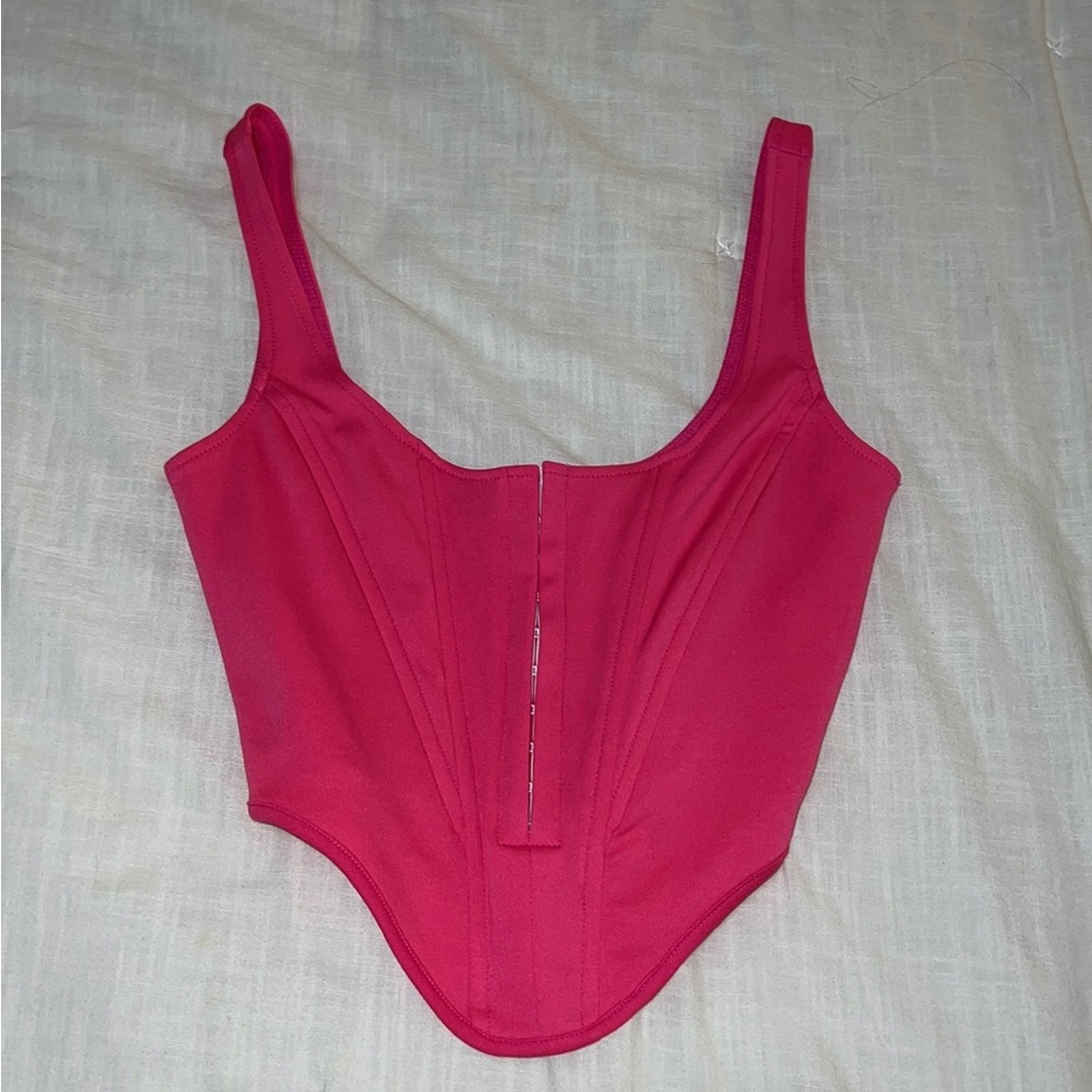 Hot pink corset